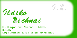 ildiko michnai business card
